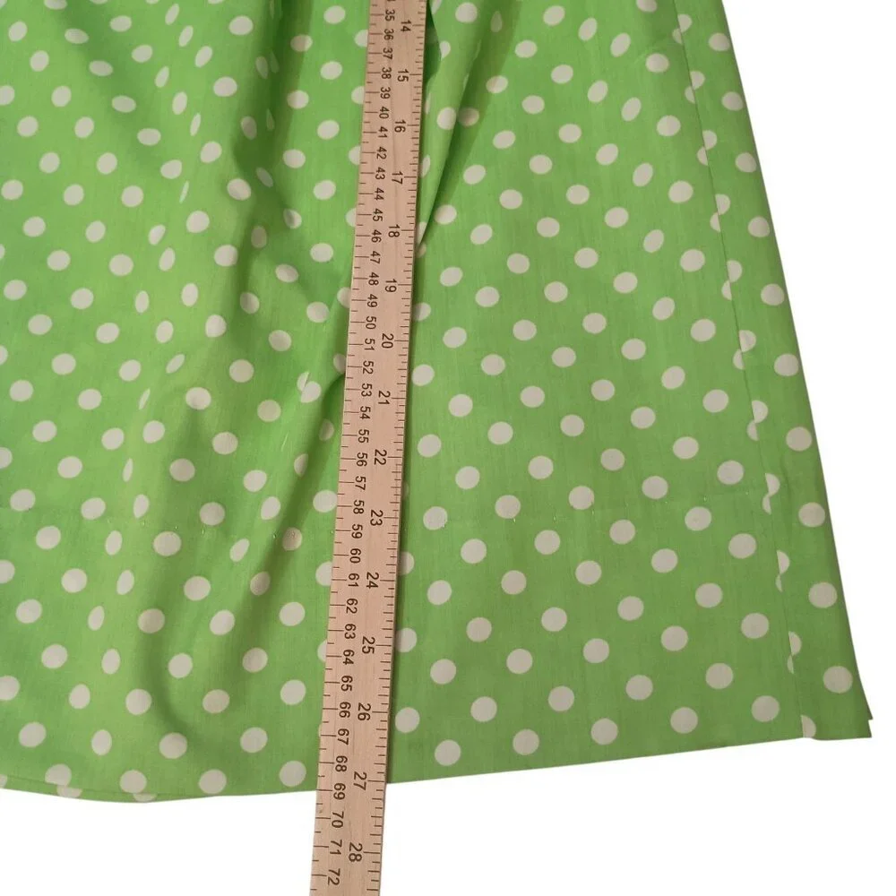 Lollypop Kids Christmas Smocked Little Girl's Dress Green & White Polka Dots 3T